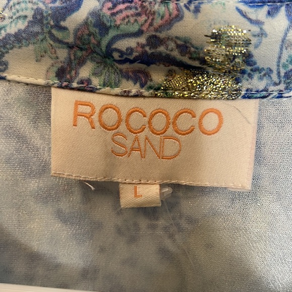 Rococo Sand Braw Mini Shirt Dress In Multihued FLAWED - Picture 7 of 9